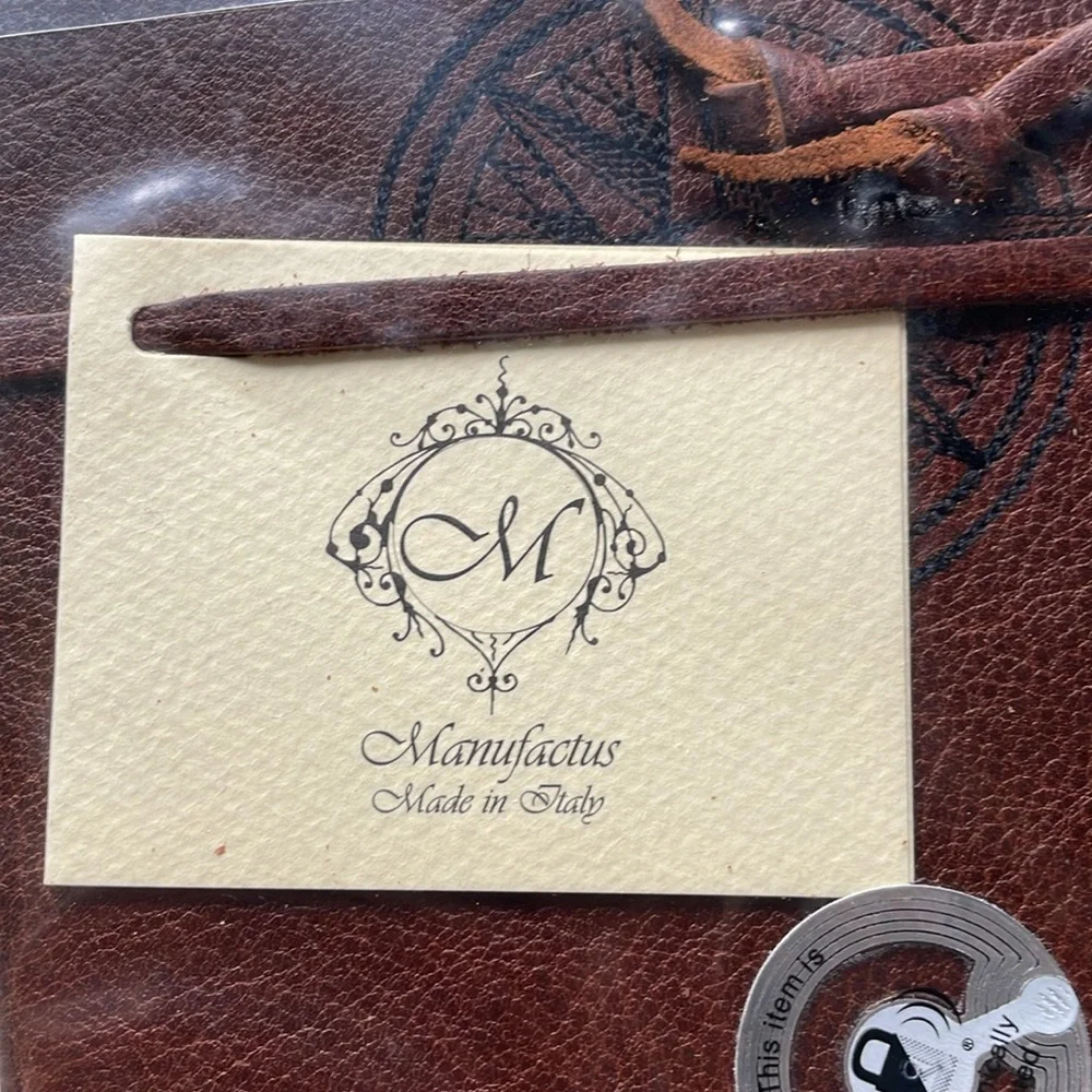 New With Tags: Made In Italy Leather Bound Compass Journal Notebook/Diary/Agenda